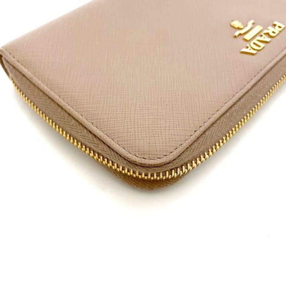Prada Round Zipper Long Wallet Beige 1 Ml506 Wallet - Picture 4 of 10